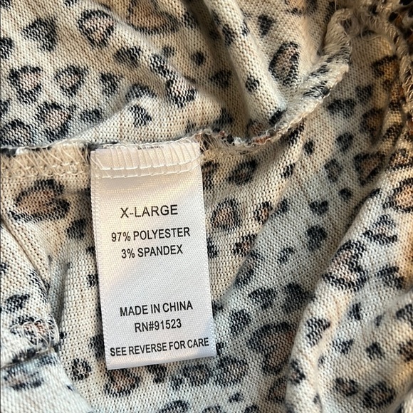 Leopard Print Lounge Shorts NWOT - Picture 2 of 3